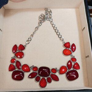 Statement Necklace - Candy Apple/Cherry Red Charming Charlie